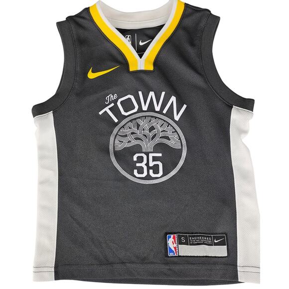 NIKE NBA “THE TOWN” KEVIN DURANT WARRIORS JERSEY – YOUTH SMALL – AUTHENTIC 2017 - Picture 1 of 9